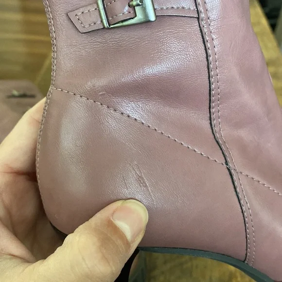 Franco Sarto Rosa Marmo Faux Leather Heeled Boots - Size 7 - Picture 10 of 16